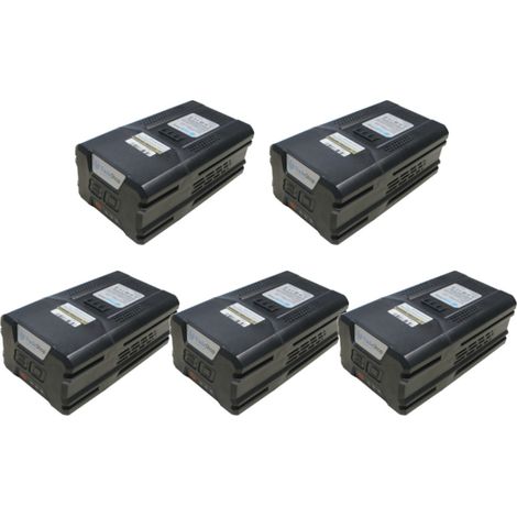 5x Trade-Shop Li-Ion Akku 80V 5000mAh kompatibel mit Greenworks GLM801600, GST80320, MO80L00, Stiga Combi 48 S AE, Model-1