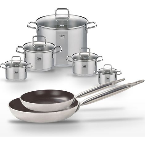 Lot de 2 Poêles 24/28 cm et 5 Faitouts Elo Bistro Line (1/4)