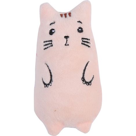 Peluche all'erba gatta per gatti, divertente giocattolo interattivo da masticare per gattini, giocattolo rosa da masticare per gatti (1/5)