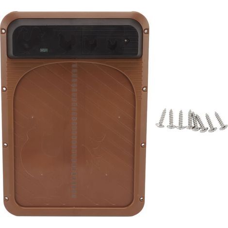 Porte de Poulailler Automatique à Capteur de Lumière, Alimentée par Piles, en Plastique Marron Foncé pour Ferme (1/5)