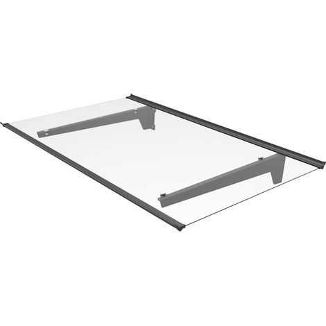 TrendLine Vordach Nizza Aluminum schwarz 140 x 90 cm (1/3)