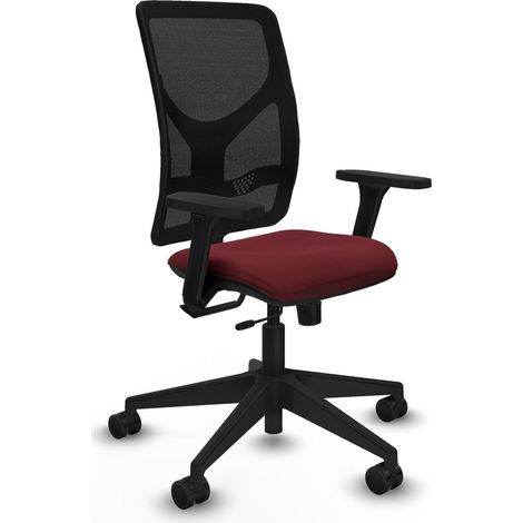 Chaise bureau piqueras y crespo Motilla noir simili cuir (1/2)
