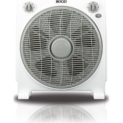 Ventilador Box Fan 30cm SOGO SS21120 Gris, Blanco 45 W