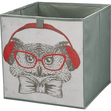 Boîte en carton Boîte textile 31x31x31 chouette - owl 31x31x31