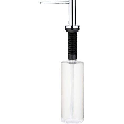 Dispenser per lavello cucina porta detersivo piatti 10.4x33 cm finitura cromo - Larri