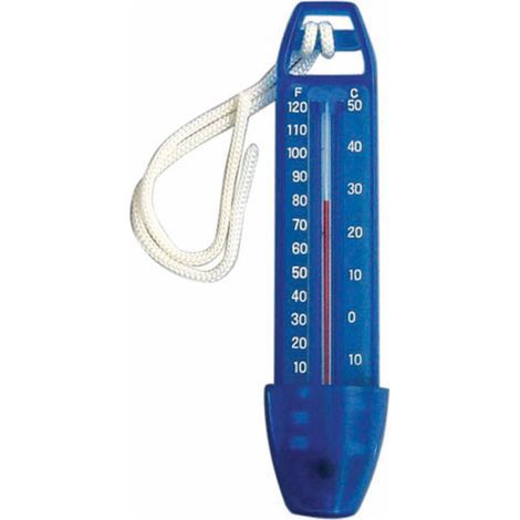 Swimming pool thermometer - blue - floating thermometer - for monitoring water temperature (1/4)