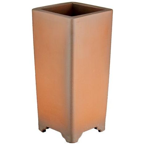 Vaso per bonsai quadrato (stile a cascata) in gres 9,5x9,5x23 cm - B150 (1/2)