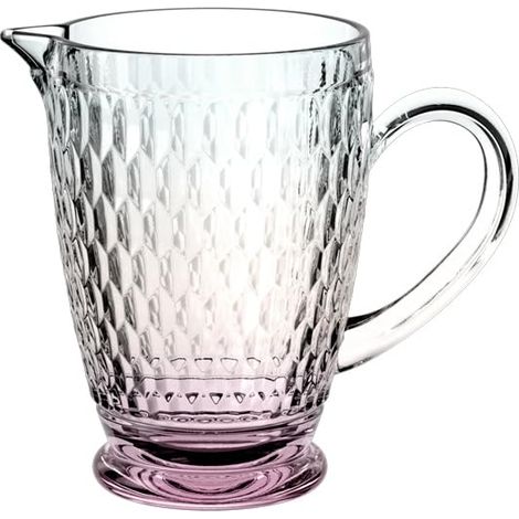 cruche en verre, multicolore et chatoyante, résistante au lave-vaisselle, cruche pour l’eau et les boissons, cruche de table, verre multicolore, cristallin (1/4)