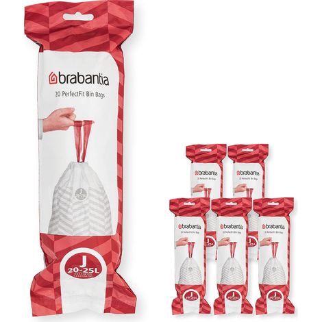 Brabantia PerfectFit Bags, Code J, 20-25L,120 Bags (1/5)