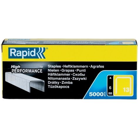 Grapa Grapadora 6Mm Galv Cr N13 Rapid 5.000 Pz
