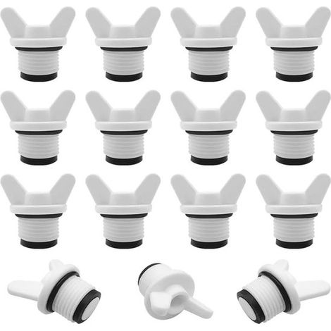 VVGoods - Juego de 15 tapones ciegos de 1/2 pulgada con junta y asa de mariposa para tuberías o accesorios de agua. (1/5)