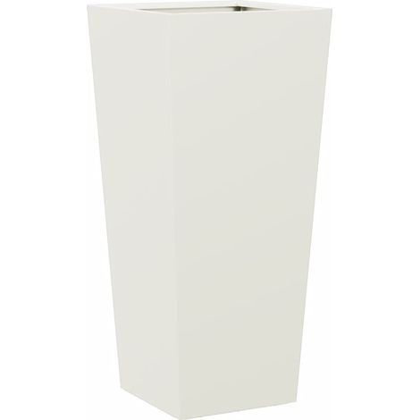 Maison Exclusive - Jardinière blanc 35x35x75 cm acier