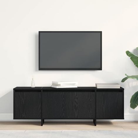 Meuble TV-Banc TV-Meuble Télé Chêne noir 120 x 30 x 40,5 cm Bois d'ingénierie 515364 (1/5)