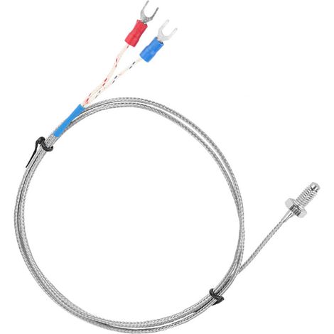 Fil de capteur de température à thermocouple de type K à filetage fin M6, 0-400℃ (3 m) (1/5)