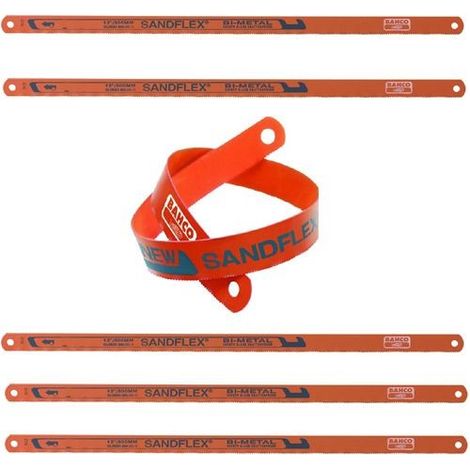 Bahco 3906-300-32 Hacksaw Blades 32tpi 300mm 12in Sandflex Pack of 5 BAH390632