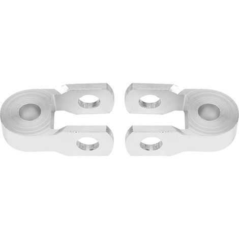 Lot de 2 rehausseurs universels pour amortisseurs arrière de moto, couleur argent, sans vis