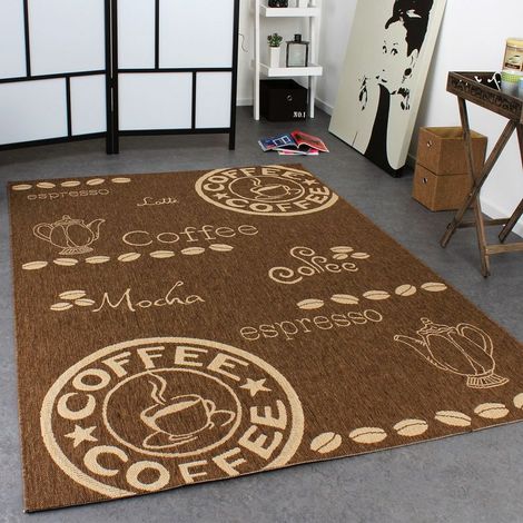 Paco Home Tapis Moderne Pour Cuisine Optique Sisal Poils Plats Coffee Tons Beige Brun 80x150 cm (1/4)