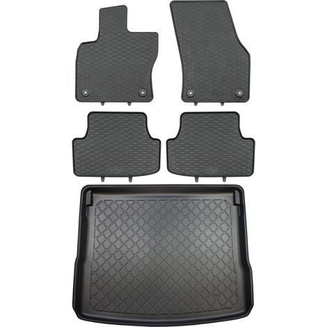 Ensemble de tapis de sol en caoutchouc pour Seat Ateca SUV (à partir de septembre 2016) + tapis de coffre (1/5)