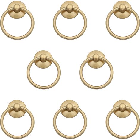 MINKUROW 8 Pezzi Maniglie Per Cassetti Vintage Maniglie Per Armadietti Maniglie Per Armadietti Rotonde Maniglie Ad Anello Per Cassetti Maniglie Per Armadietti Ad Anello Antiquariato Lega Di Zinco Per (1/5)