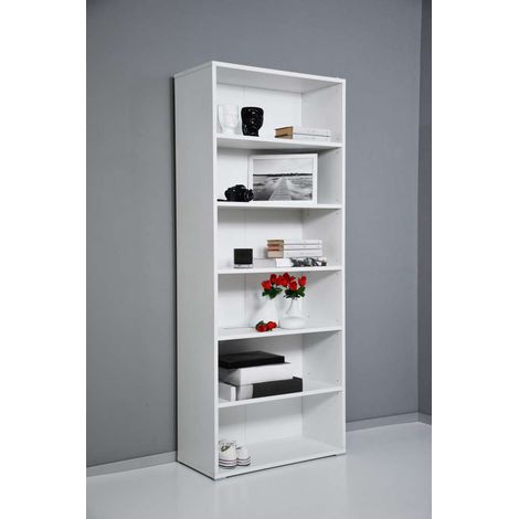 Libreria 6 vani 18mm bianca 18x1771x723x341 mm premium
