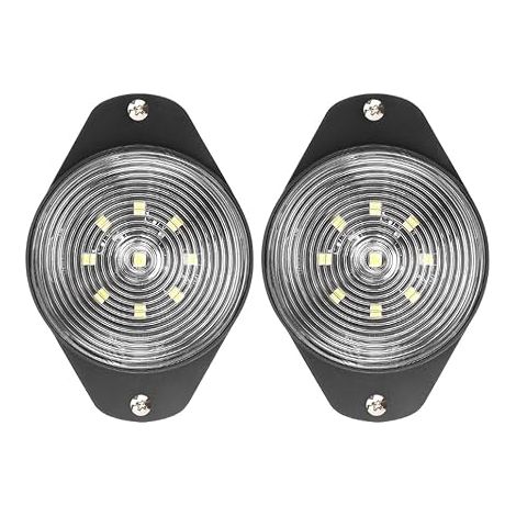 Feu de position latéral LED rond, dégagement, adapté aux voitures, fourgonnettes, camions et remorques 12-24 V (1/5)