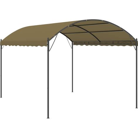 vidaXL Cenador gris taupe 4x3x2,6 m 180 g/m² (1/2)