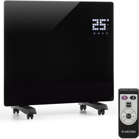 Klarstein Energy Efficient Electric Heaters for Home, 1000W Free Standing Low Energy Convector Heater w/ Floor Rollers, Slim Portable Indoor Silent Storage Heater Wall Mounted Panel Heater, Thermostat (1/5)