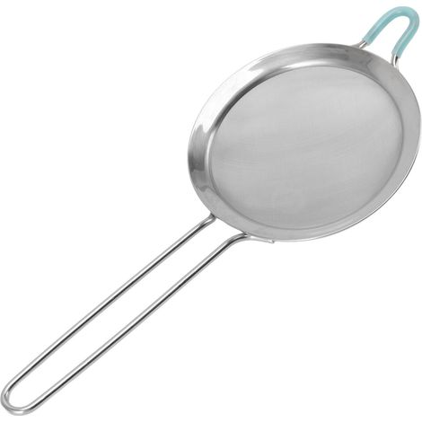 Feines 60-Mesh-Edelstahlsieb, Mehlsieb mit langem Griff für den Küchengebrauch, 20 cm (1/5)