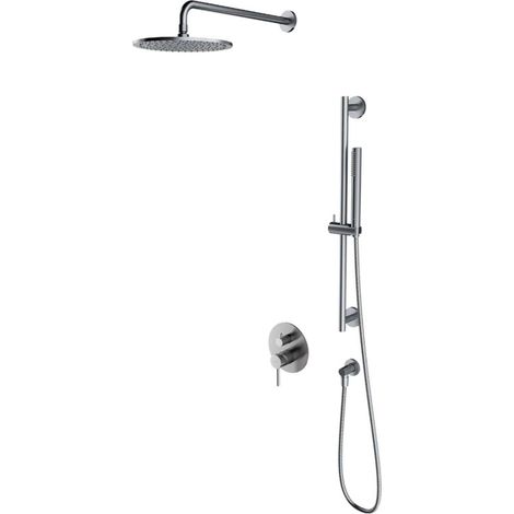 OMNIRES Y - Duschset mit Unterputzarmatur, mit Einbaukörper, Durchmesser 25 cm, Nickel gebürstet SYSY47NI (1/3)