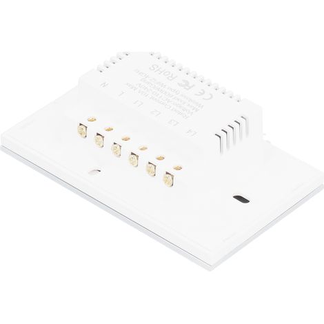 Interrupteur WiFi 4 Voies avec Contrôle Vocal et Tactile pour Maison Intelligente, Prise US 100‑240V AC (1/5)