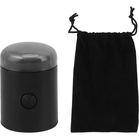 Minibalai électrique rechargeable pour barbe homme, tondeuse de poche portable voyage, coupe-moustache barbe et corps, style rayures verticales noir (1/5)