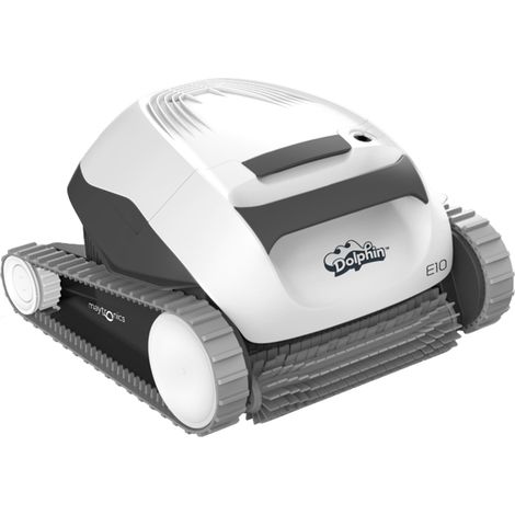 Maytronics Dolphin – Robot piscine électrique E10 – Nettoyage jusqu'à 8m – Brosses actives haute rotation – Débit 16 m³/h – Câble 12m (1/2)