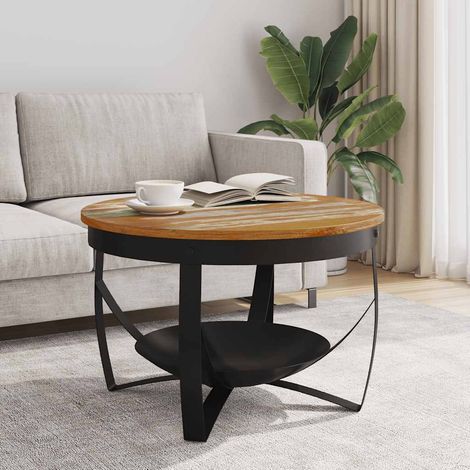 Table basse de salon, Table Café, Ø68x43 cm Bois de récupération massif OIB9754E (1/3)