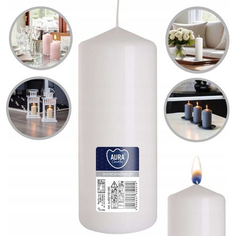 Vela cilíndrica AURA blanca 48h sw60/150-090 (1/5)