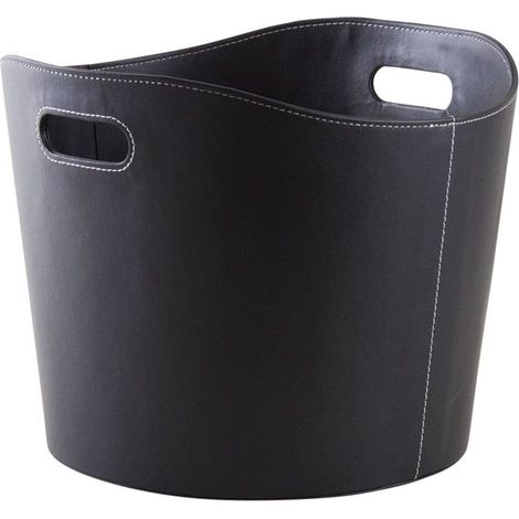Corbeille de rangement en polyuréthane noir