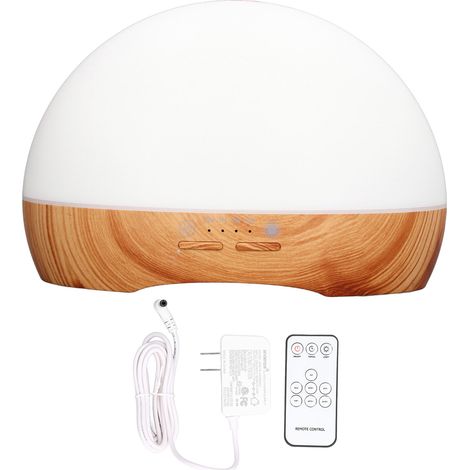 Diffuseur d'huile ultrasonique 300ml, humidificateur d'air parfumé pour maison et bureau, 100-240V, grain bois clair (1/5)