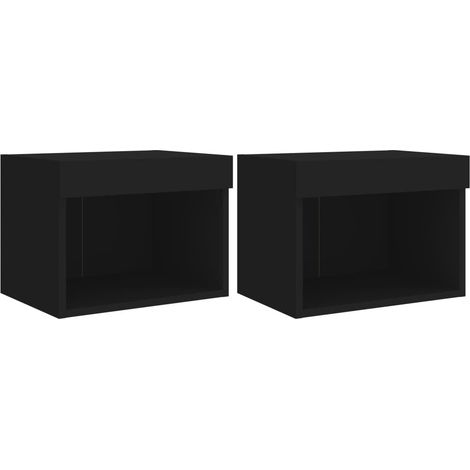 Maison Exclusive - Wand-Nachttische mit LED-Leuchten 2 Stk. Schwa