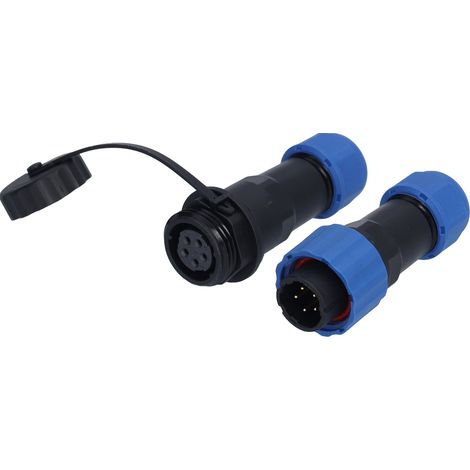 5-poliger, wasserdichter Luftfahrtstecker (250 V, 5 A), wasserdichter Stecker (männlich/weiblich), oxidationsbeständig, stabile Verbindung, ideal für den industriellen Außeneinsatz, Schutzart IP67. (1/5)