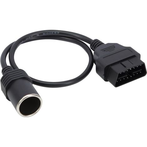 Câble d'alimentation OBD2 16 Broches vers Prise Allume-Cigare Femelle 18 AWG (1/5)