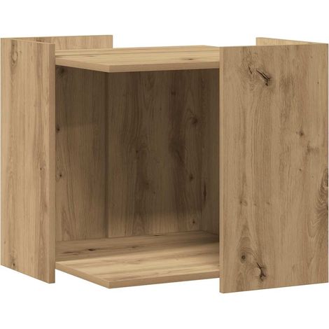 vidaXL Recinto Lettiera Rovere Artigianale 53x53x51 cm in