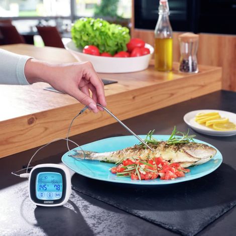 Leifheit Thermomètre à Viande Blanc Gris avec Écran Tactile (1/5)
