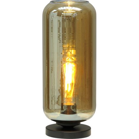 Lampe de table Quinto Smoke avec verre cylindrique à fumée - 4260-05-05-5 (1/3)