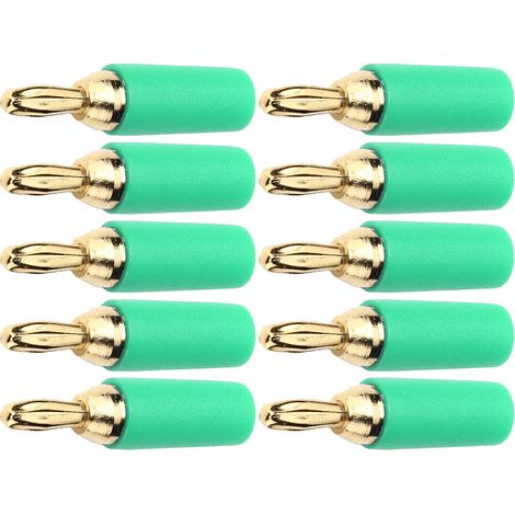 Lot de 10 fiches bananes mâles 2.5mm laiton doré soudure prise pour panneau ressort 30V 60V 10A (1/5)