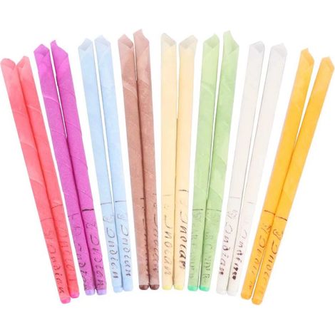 16 candele auricolari in cera d'api naturale per la rimozione del cerume, il rilassamento e la pulizia delle orecchie (8 colori) (1/4)
