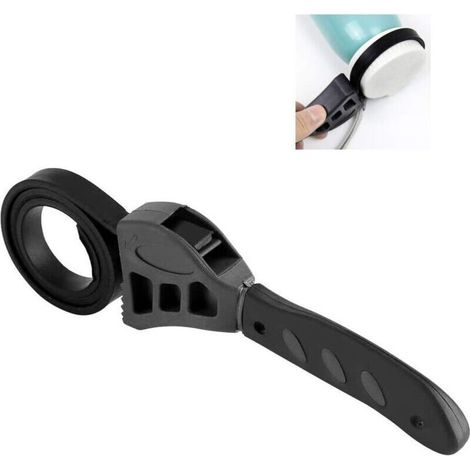Clé à sangle univers 500 mm couvercles de bocaux en caoutchouc réglables pour serrer et desserrer l'outil de plomberie clé univers pour filtre à huile pour mains arthritiques, prise faible