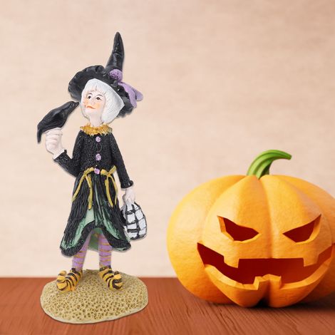 Figura decorativa de bruja de resina, ideal para oficina, sala de estar, comedor o mesa. Dimensiones: 15,5 cm de alto. Material: Resina. Peso: 187 g. Presentación: Unidad individual. (1/5)