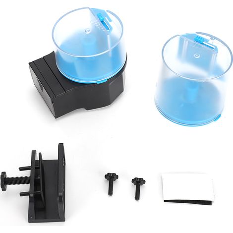 Automatischer, intelligenter Fischfutterautomat für Aquarien, Schildkröten und Fische, 150-ml-Modell, 15-cm-Kunststoff-Aquarium mit Doppelbehälter