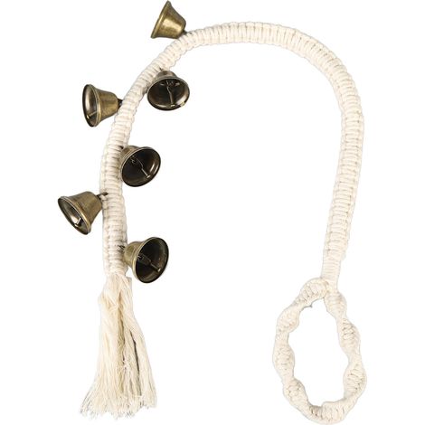 Cloche porte vintage pour chien, tricotée main, entraînement sortie, pendaison, bronze (1/5)
