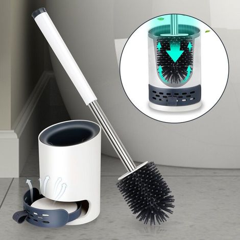 Brush WC Silicone Brush Toilet with support to drying fast pincette ystp Brush Toilet Silicone for room WC (1/5)
