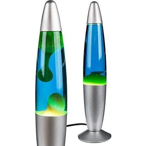 Lampe à Poser - Lampe Magma - Rétro - Vert-Bleu - 34 cm